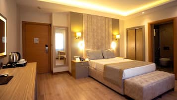 Een minibar, gratis wifi