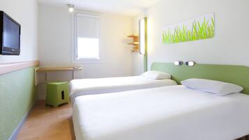 Desk, free WiFi, bed sheets