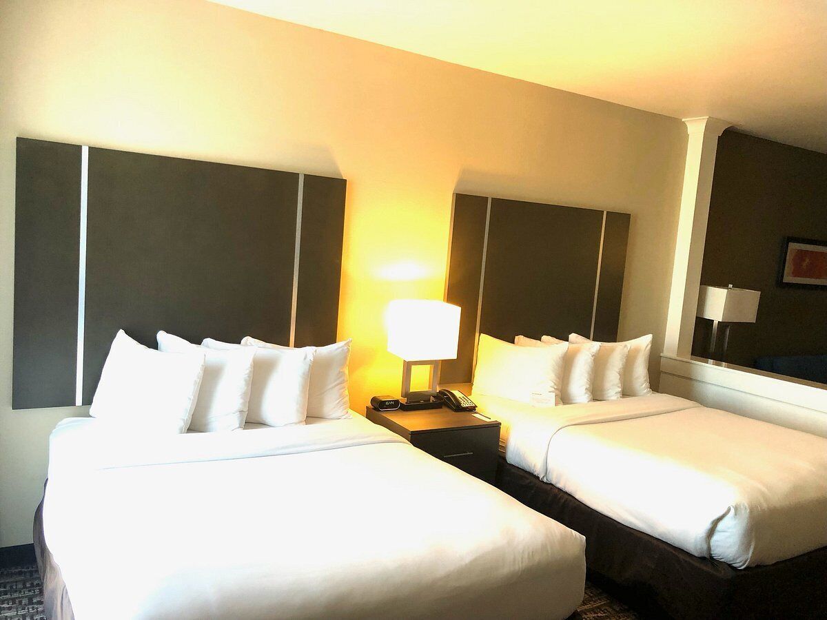 suite, 2 queen beds, non smoking | pillow-top beds, desk, laptop workspace, soundproofing