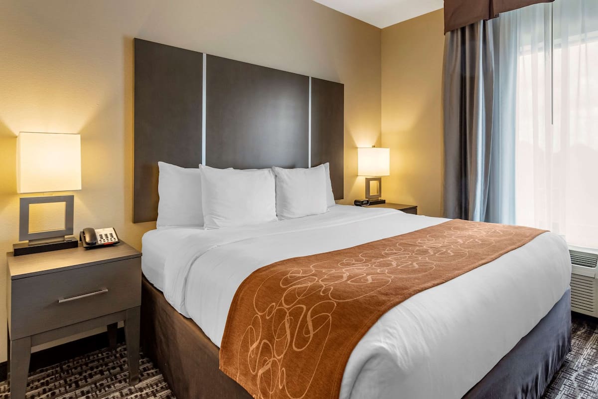Suite, 1 King Bed with Sofa bed, Non Smoking | Pillowtop beds, desk, laptop workspace, soundproofing