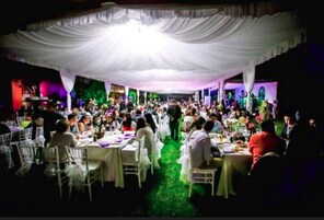 Outdoor wedding area