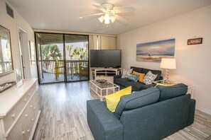 Condo, Multiple Beds, Ocean View (HIB-D203 3 Pools Ocean View Free Tix ) | Living area | TV, DVD player