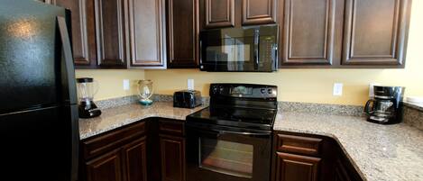 Fridge, microwave, coffee/tea maker