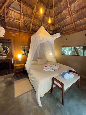 Superior Bungalow, 1 King Bed, Terrace, Ground Floor | 1 bedroom, down comforters, free WiFi, bed sheets