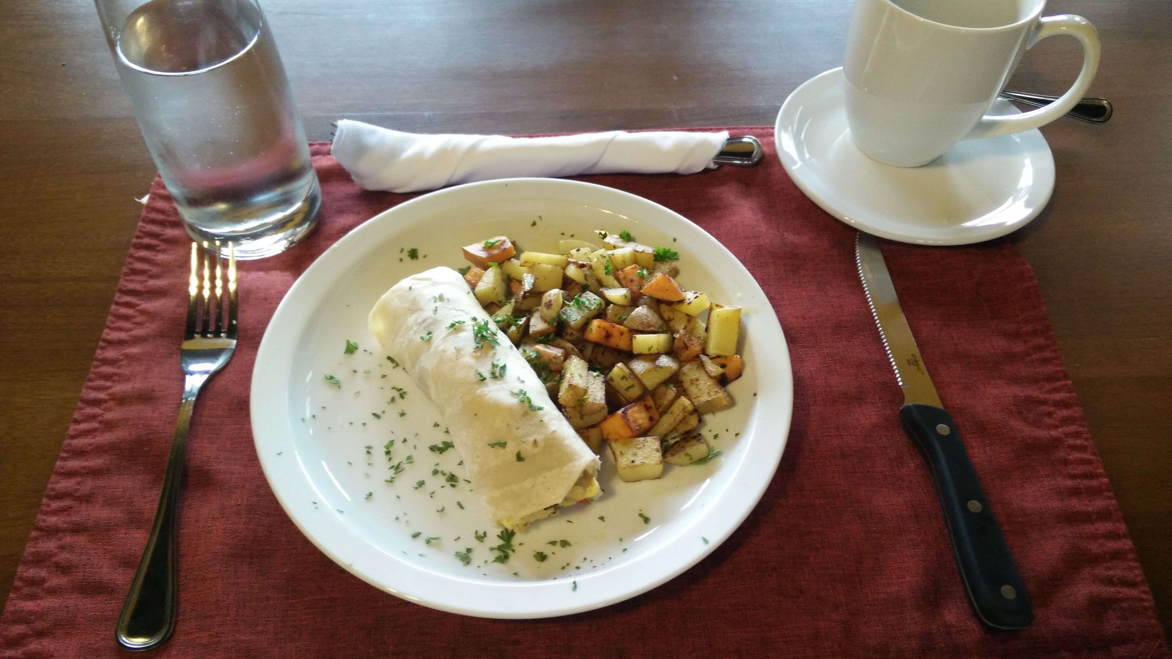 free daily cooked-to-order breakfast