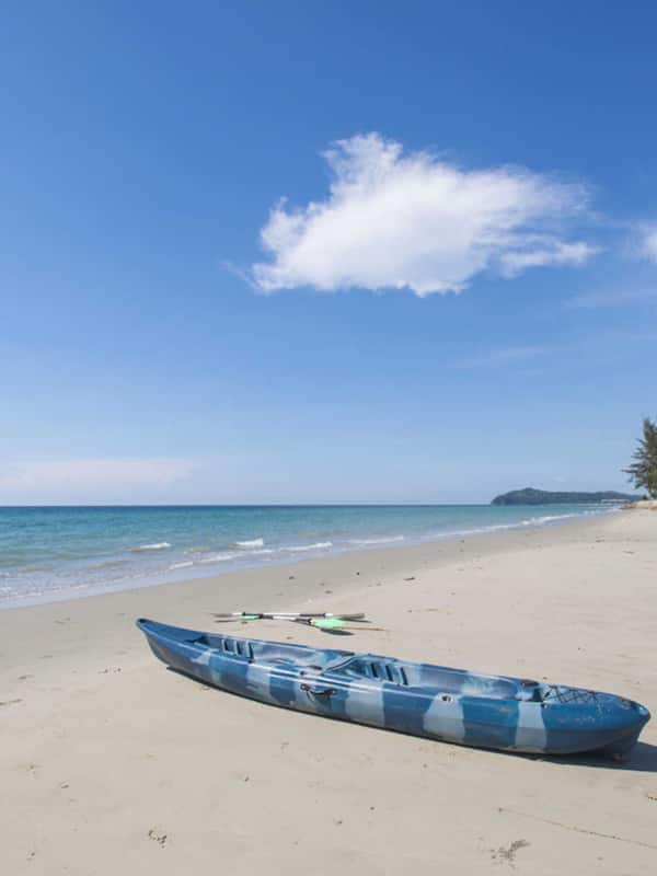 在海滩