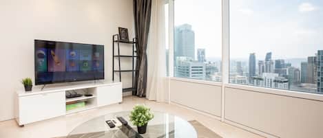 City Room, 2 Bedrooms, City View | Living area | LCD TV