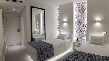 Standard Apartment, 2 Twin Beds | Minibar, desk, blackout drapes, soundproofing