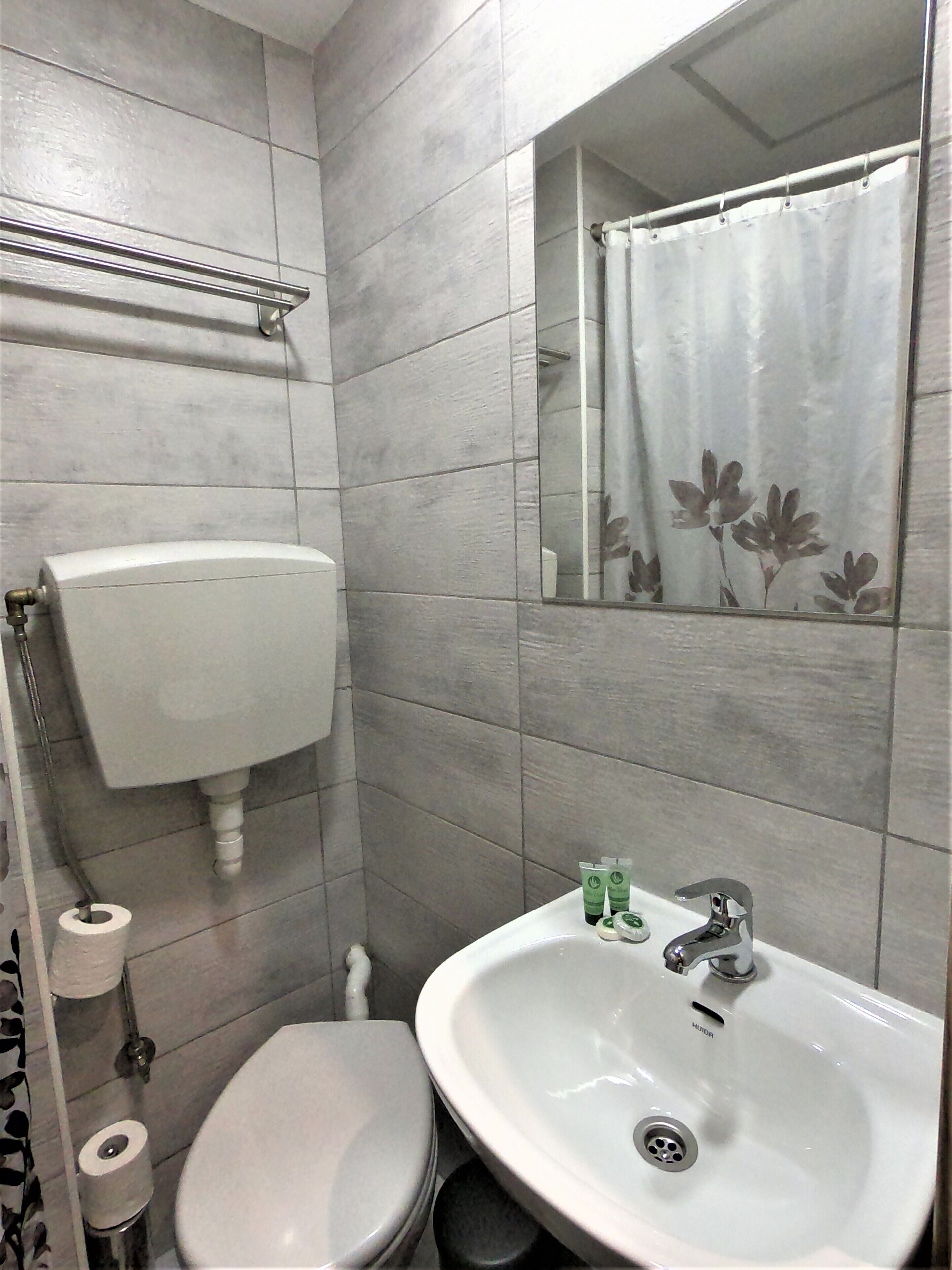 basic single room, private bathroom | bathroom | shower, free toiletries, hair dryer, towels