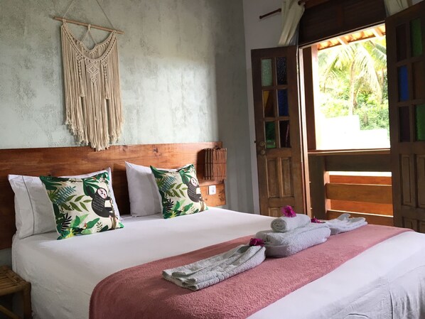 Double Room | Free WiFi, bed sheets - Pousada Bicho Preguiça (Itacaré)