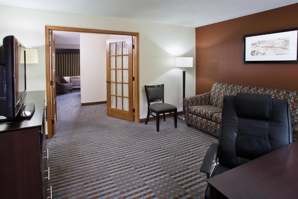 Deluxe Suite, 1 King Bed, Non Smoking | Living area | Flat-screen TV