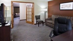 Deluxe-Suite, 1 King-Bett, Nichtraucher | Wohnbereich | Flachbildfernseher