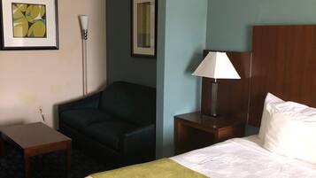 Blackout curtains, iron/ironing board, free WiFi, bed sheets