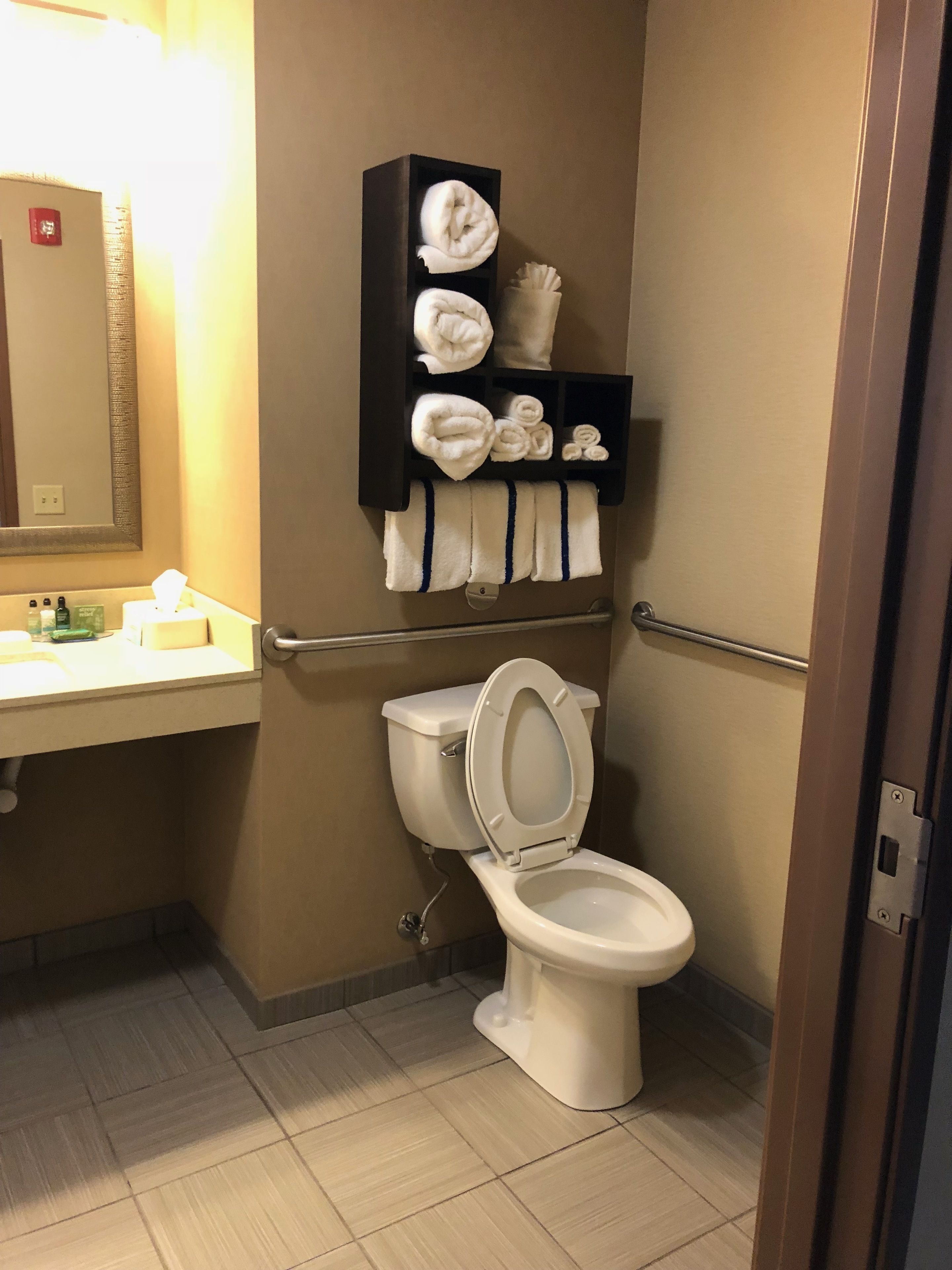 basic double room, 2 queen beds | bathroom | towels