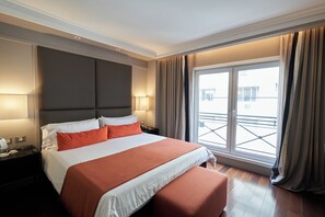 Habitación ejecutiva | Sábanas de algodón egipcio, ropa de cama de alta calidad y edredón 