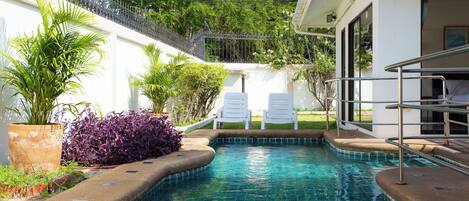 Standard Villa, 2 Bedrooms, Private Pool | Premium bedding, in-room safe, desk, blackout drapes