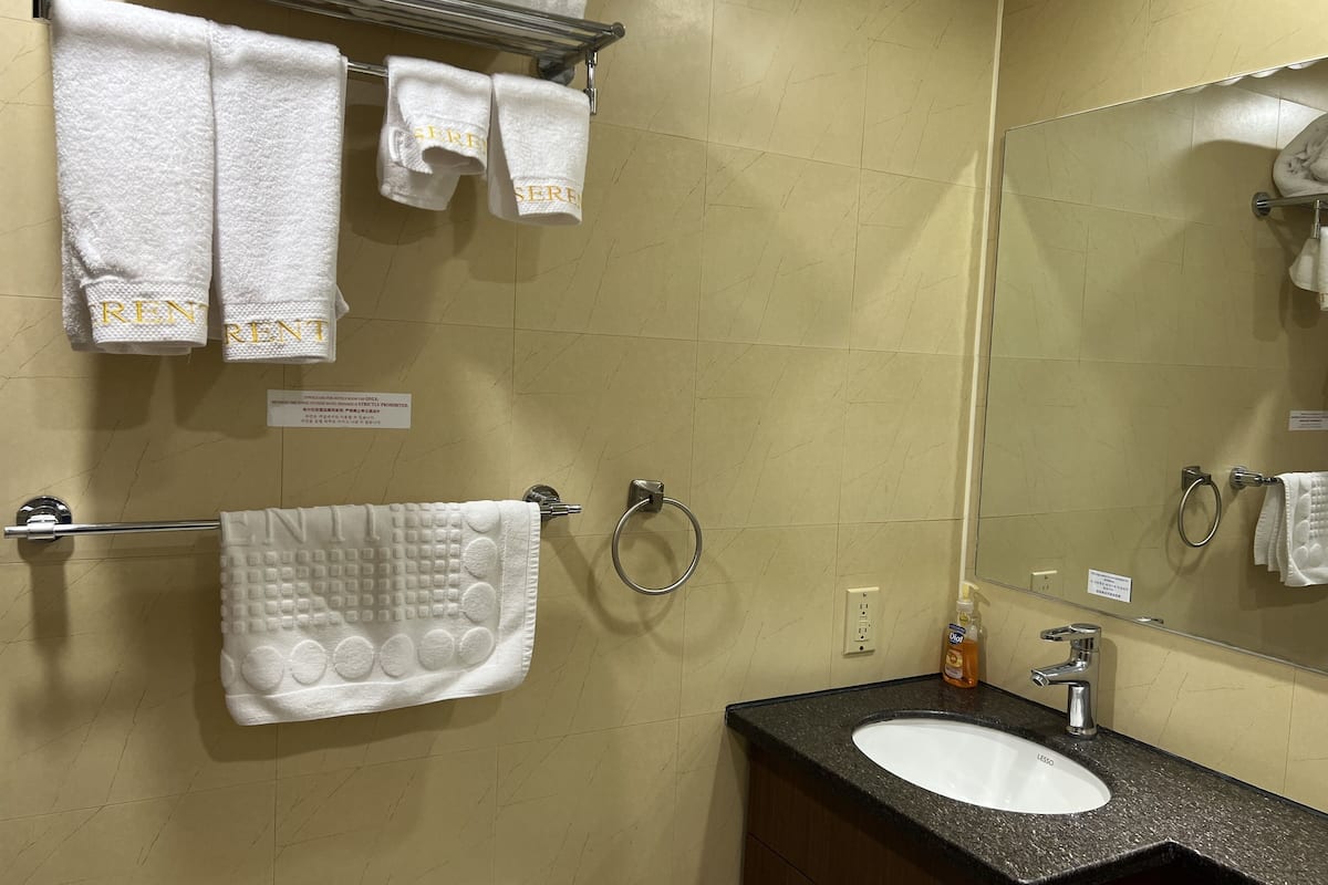 shower, free toiletries, hair dryer, bathrobes