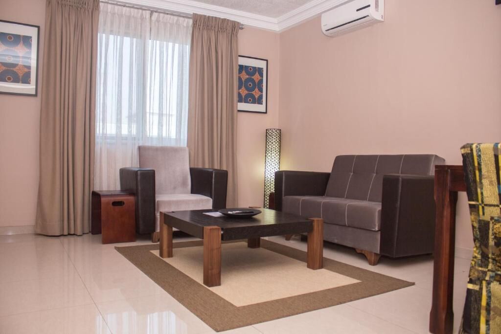 standard apartment | living area | 32-inch flat-screen tv with satellite channels, tv