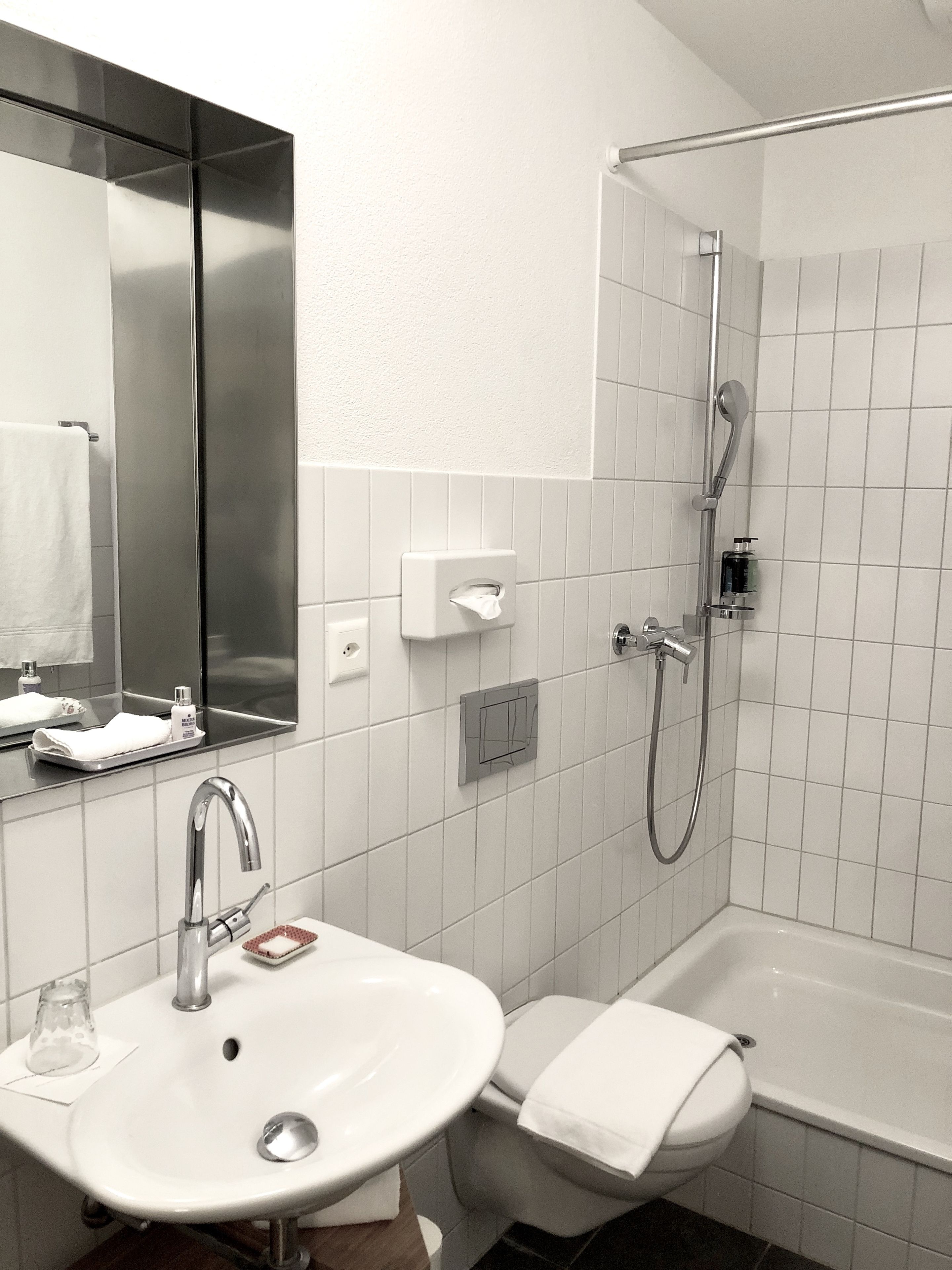 deluxe double or twin room | bathroom | shower, designer toiletries, hair dryer, bathrobes