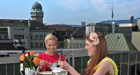 Blick von der Unterkunft