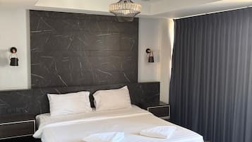 Desk, free WiFi, bed sheets