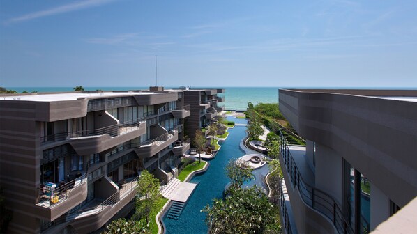 Aerial view - Baan Sanngarm Beachfront Condominium (Cha-am)