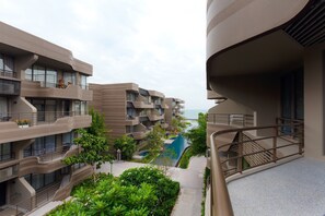 Apartment, 1 Bedroom, Sea View | Balcony - Baan Sanngarm Beachfront Condominium (Cha-am)