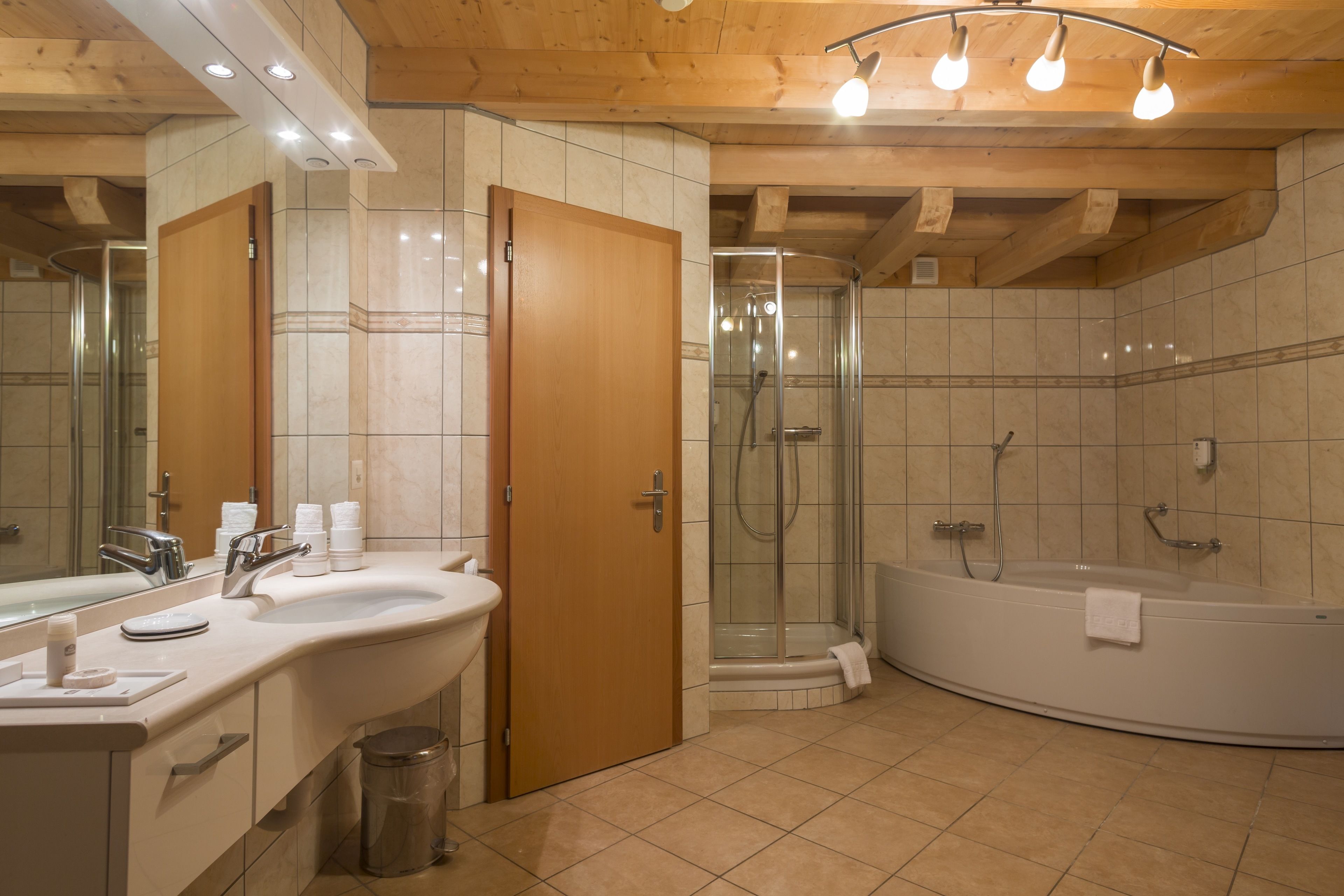 free toiletries, hair dryer, bathrobes, slippers