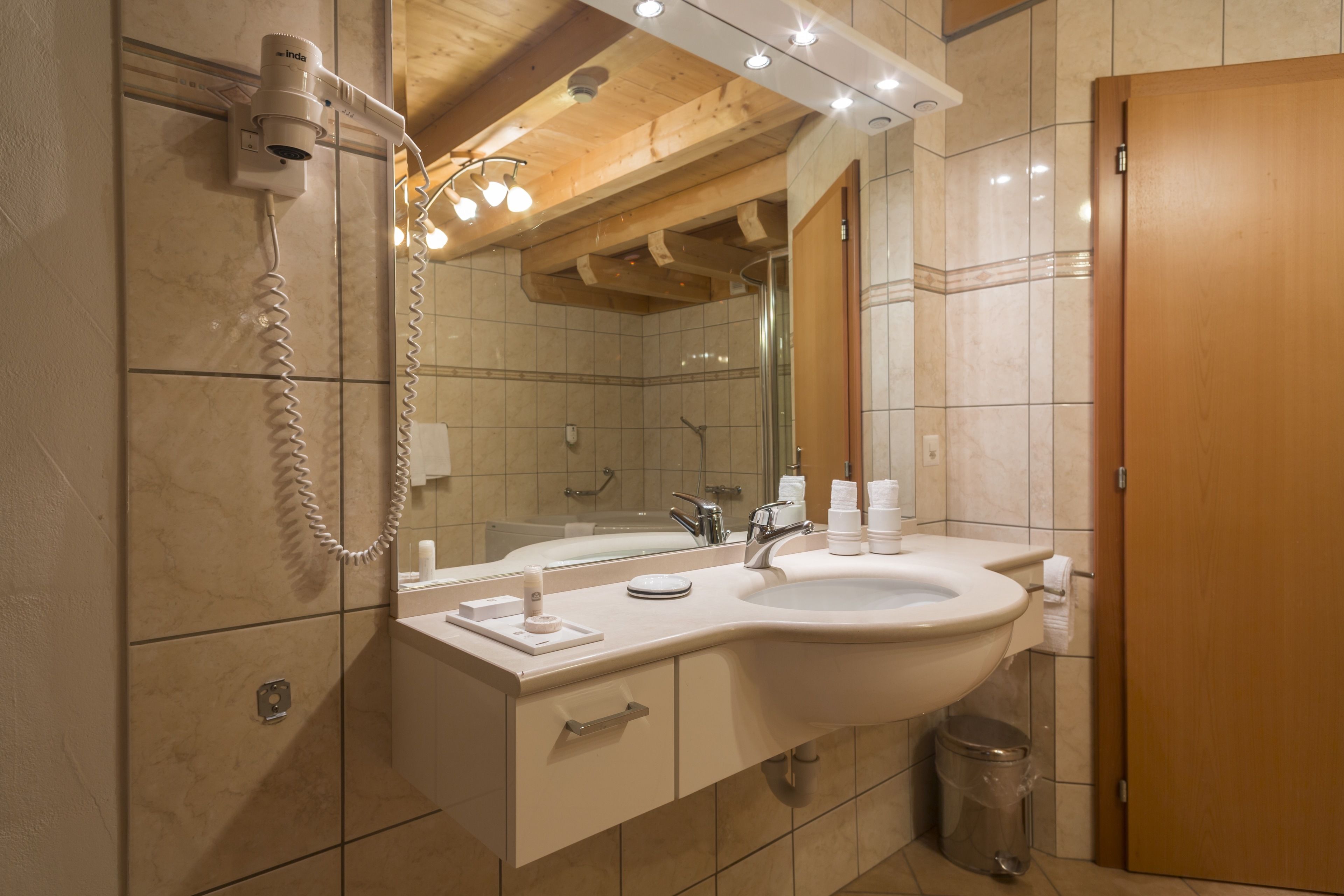 free toiletries, hair dryer, bathrobes, slippers