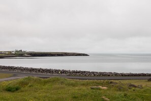 Utsikt mot strand/hav