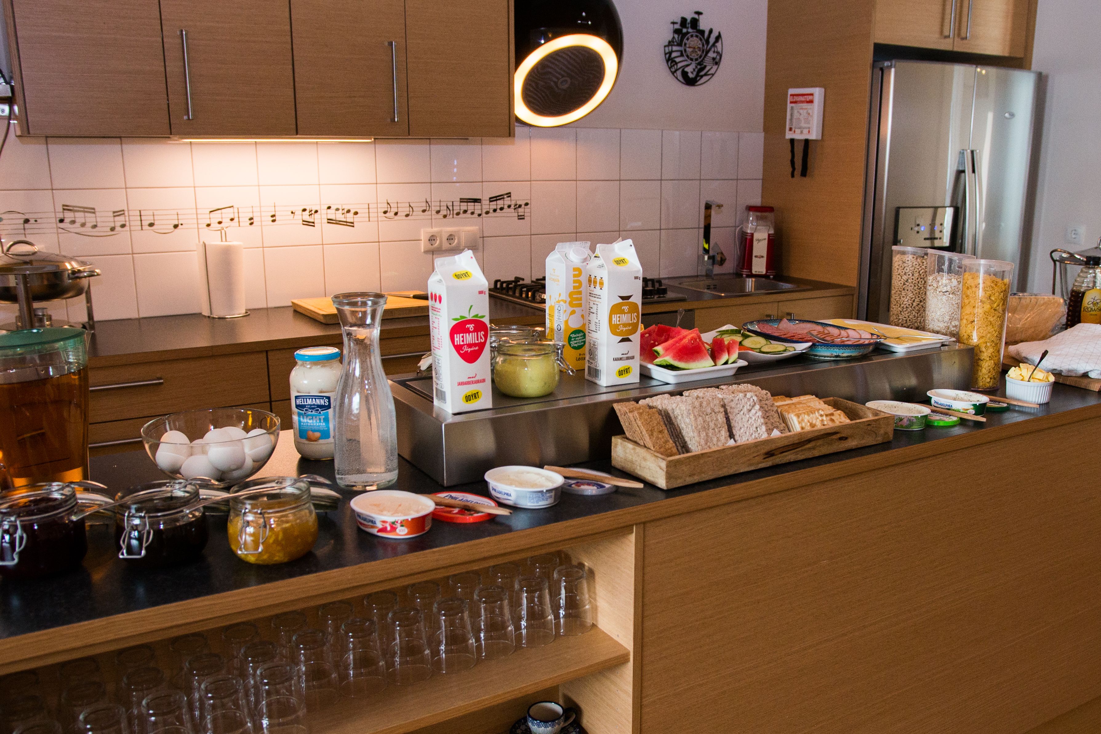 daily buffet breakfast (eur 15 per person)