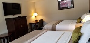 华丽客房, 2 张大床, 无烟房 | 办公桌、免费 WiFi、床单