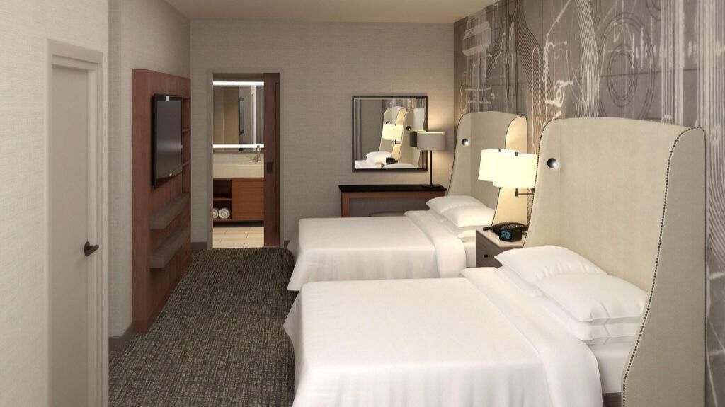 In-room safe, desk, laptop workspace, blackout drapes