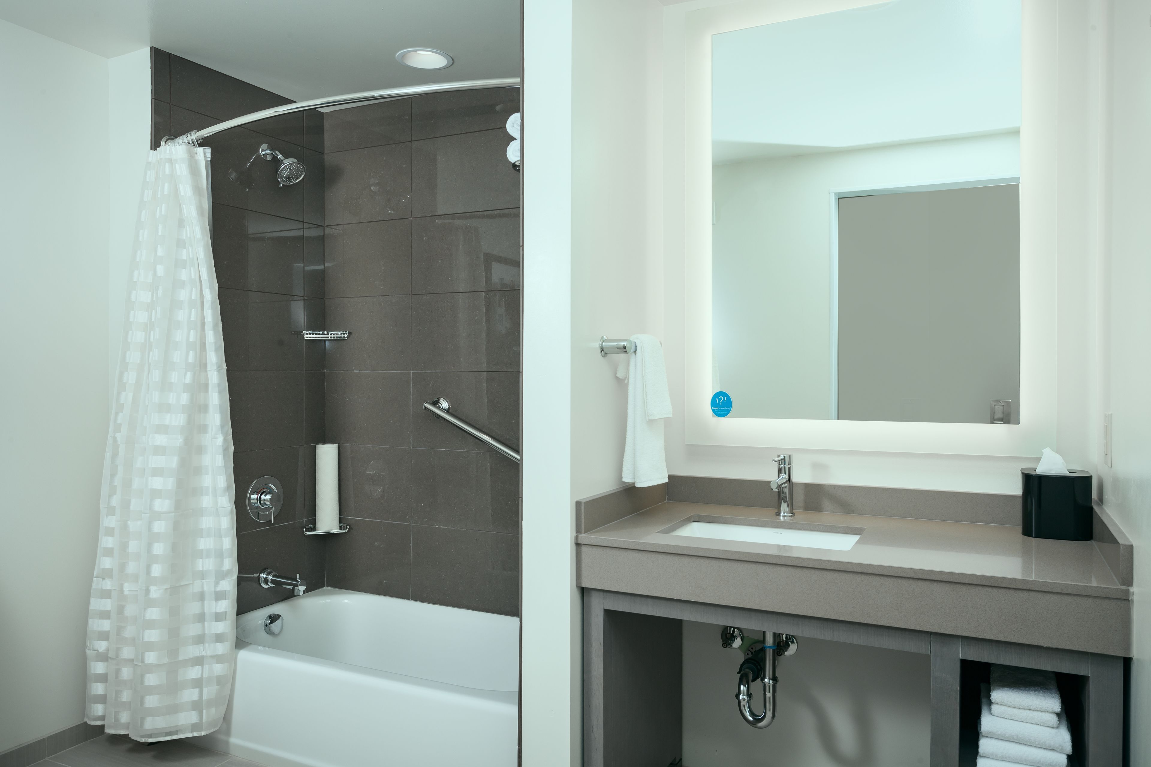 free toiletries, hair dryer, towels