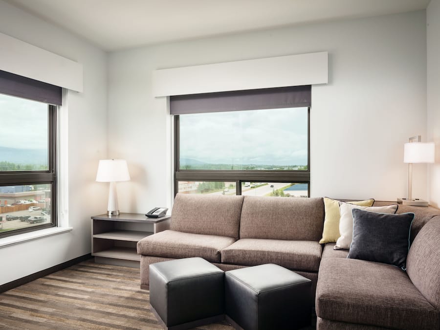 42-inch flat-screen TV with cable channels, TV