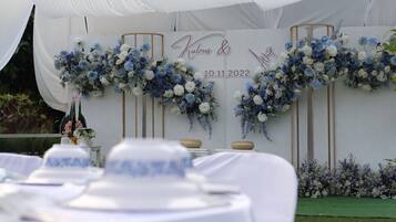 Outdoor wedding area