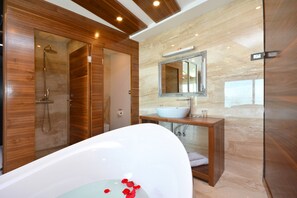 Luxury Villa, Multiple Bedrooms, Terrace, Ocean View | Bathroom | Free toiletries, hair dryer, towels - View 4 You Apartments (Podstrana)