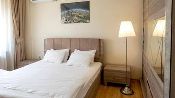 In-room safe, desk, iron/ironing board, free cribs/infant beds