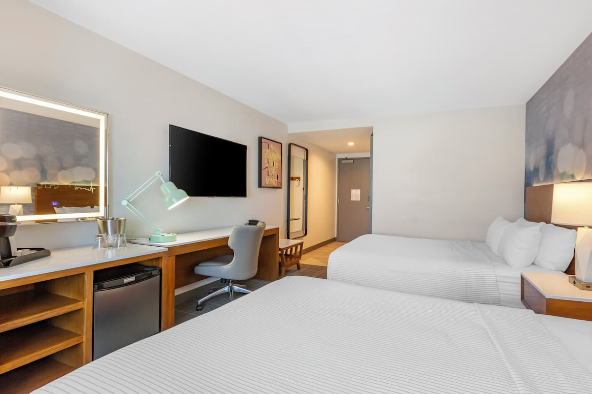 Premium bedding, memory foam beds, in-room safe, desk
