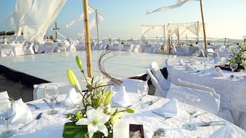 Outdoor wedding area