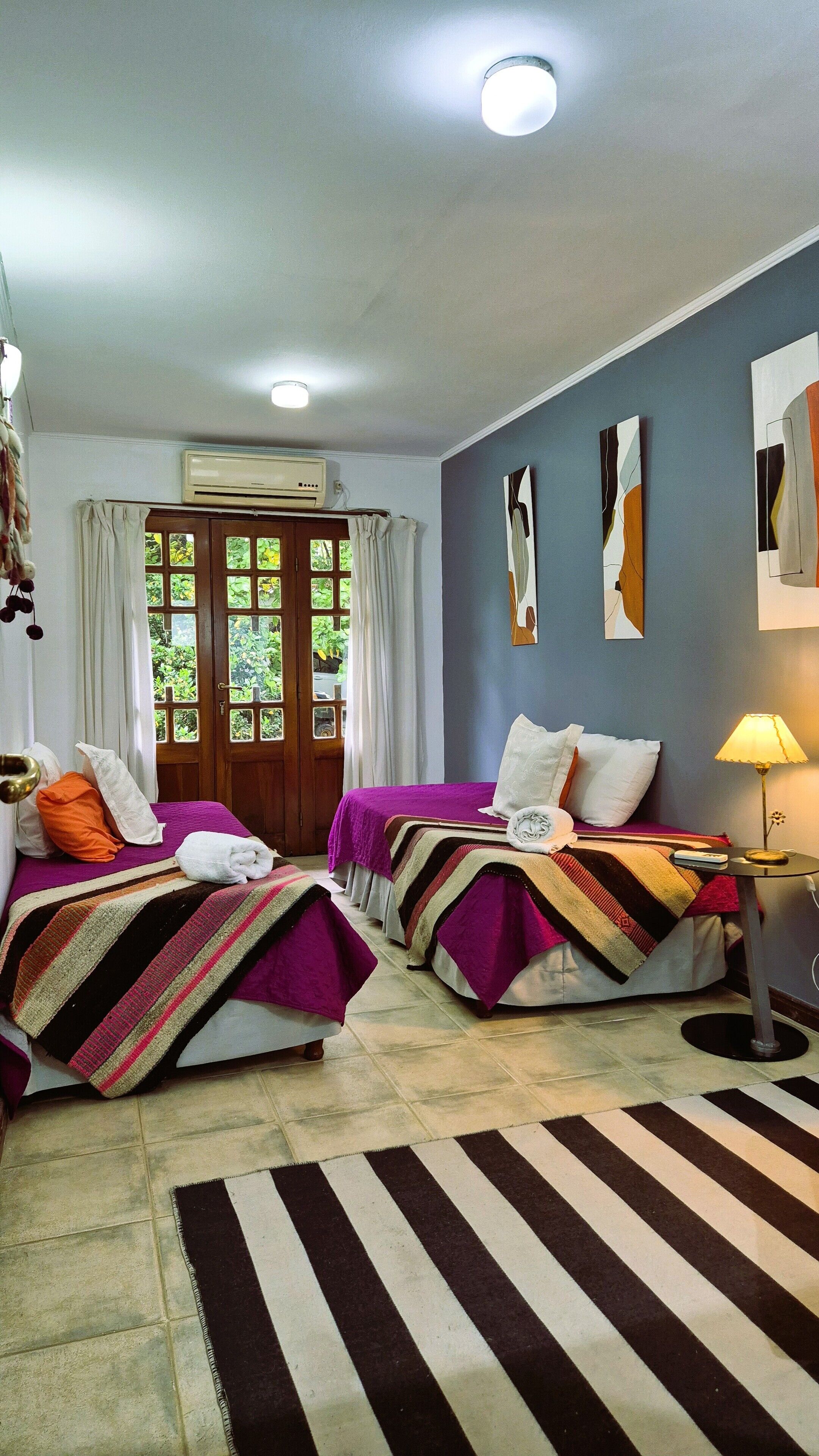 Blackout curtains, free WiFi, bed sheets