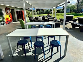 Foosball, table tennis, books