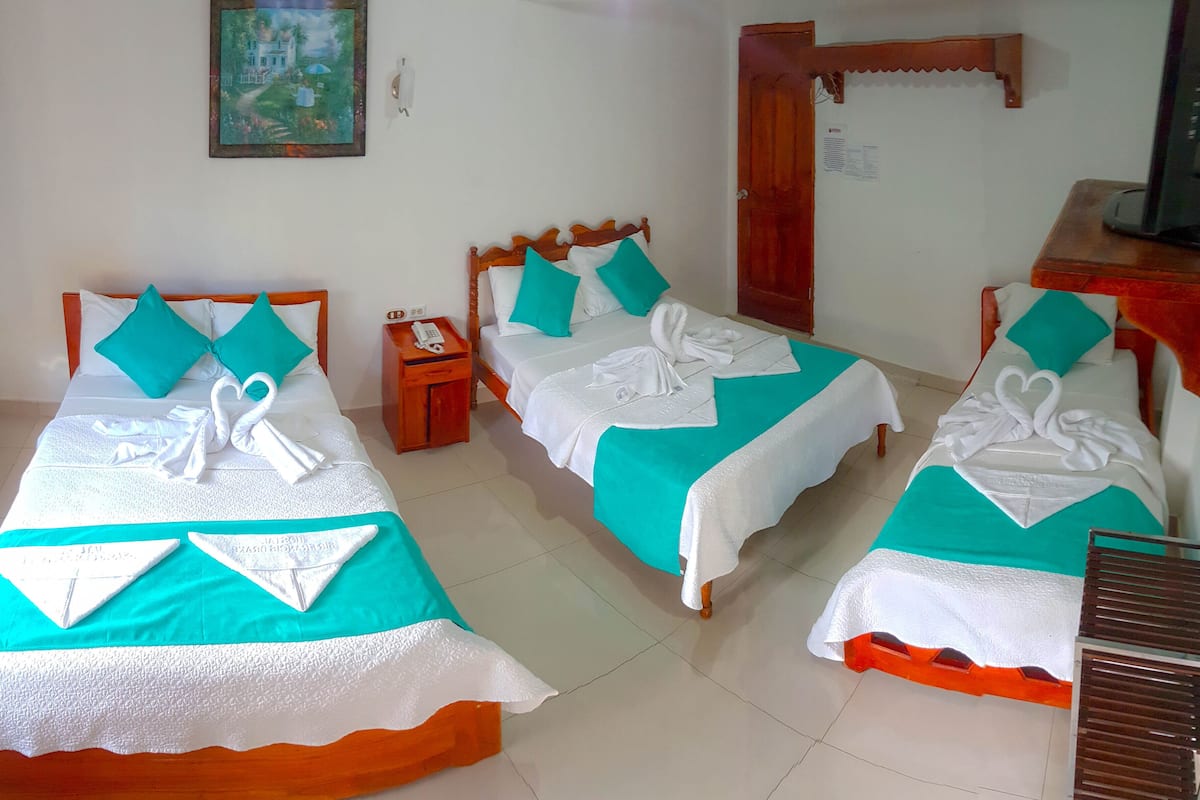 Habitación triple estándar, 3 camas individuales | Escritorio, wifi gratis, ropa de cama