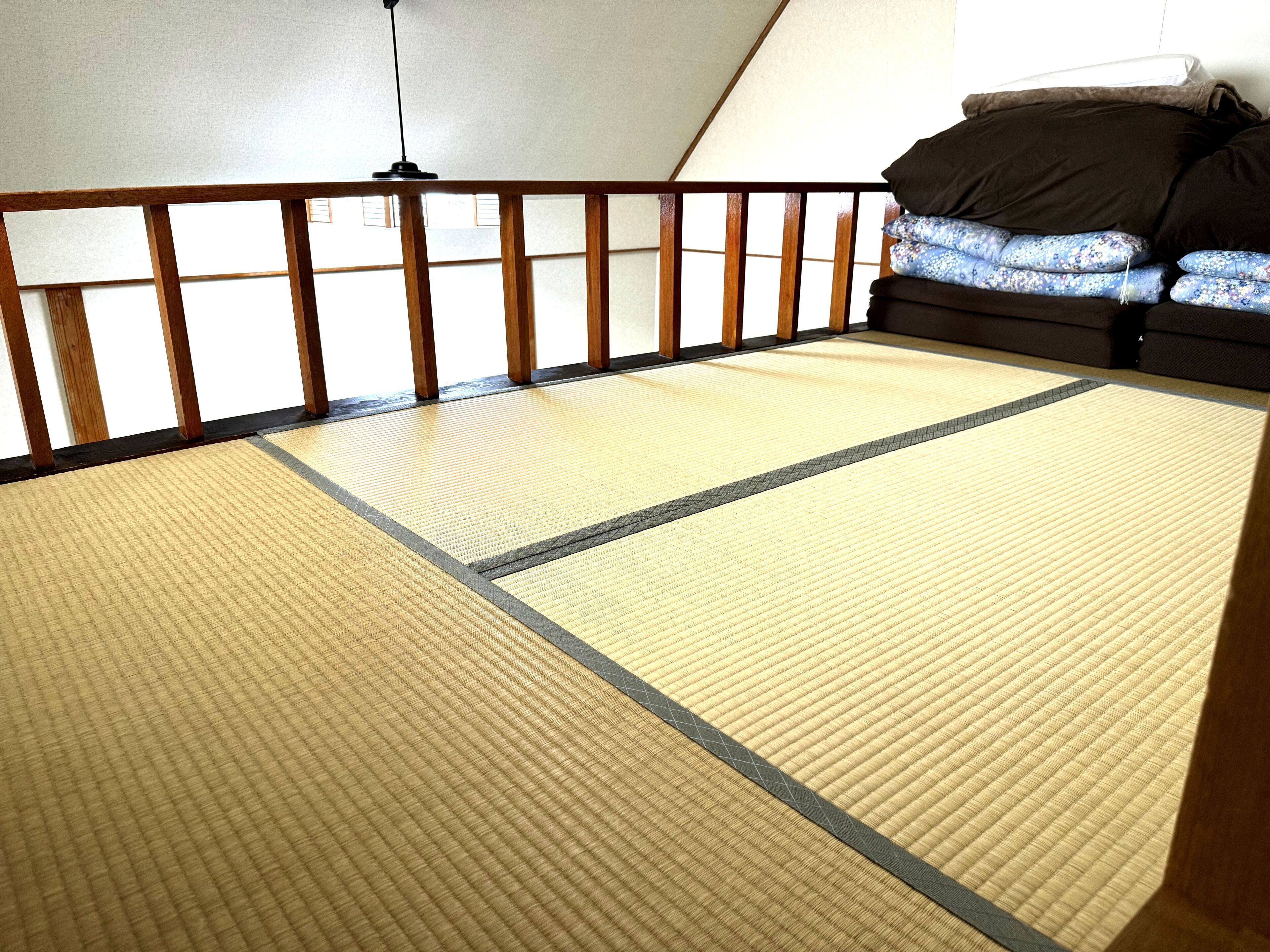 japanese-style room 143 ft2 with 71 ft2 loft, shared toilet and shared bath  (no car parking) | 1 bedroom, down duvets, in-room safe, free wifi