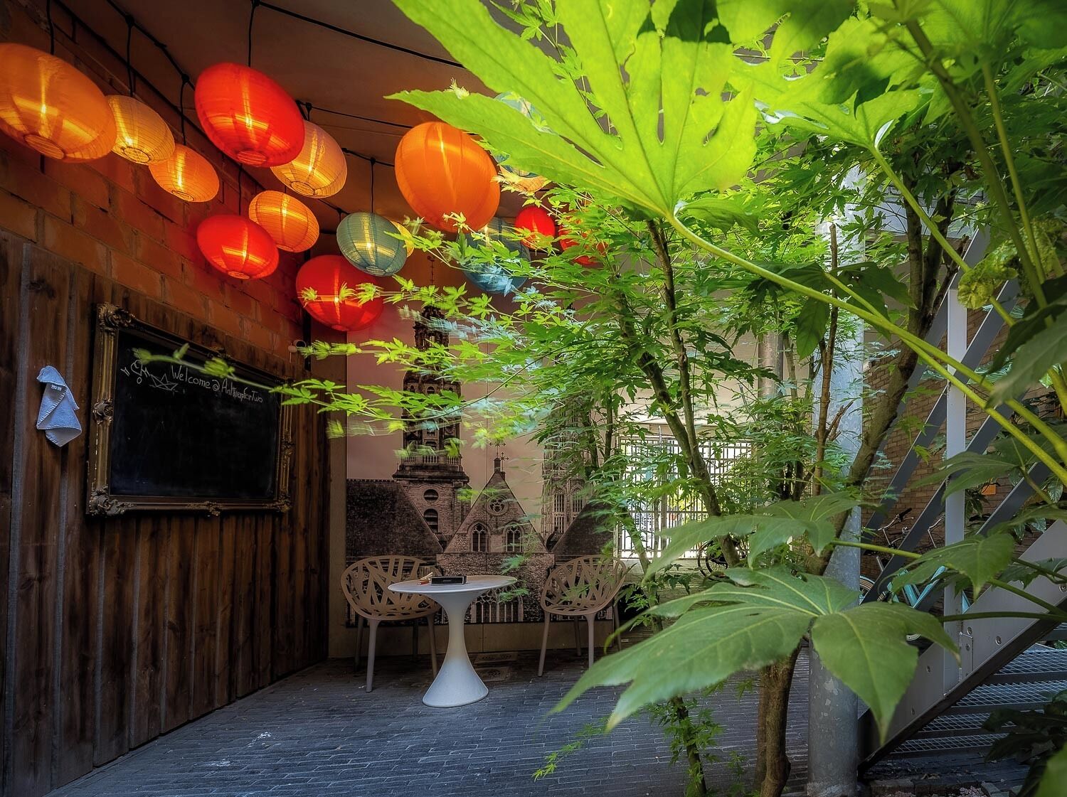 Majoituspaikan sisäänkäynti