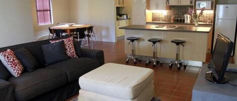 Family Cottage, 2 Bedrooms | Living room | Flat-screen TV