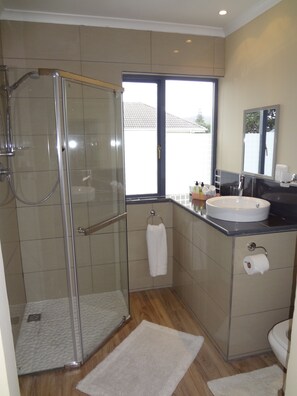 Sea View Room | Bathroom | Free toiletries, hair dryer, towels - Walker Bay Manor (Hermanus)