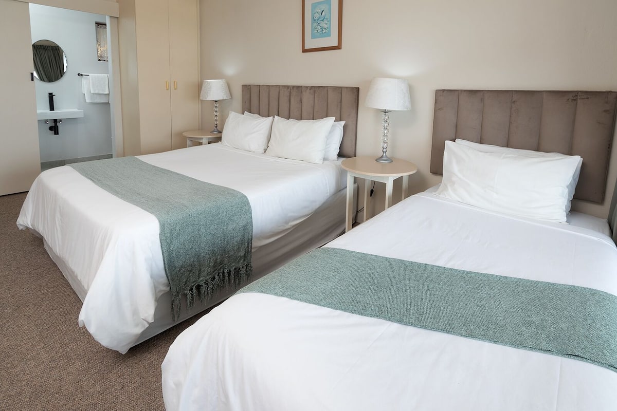 Blackout curtains, iron/ironing board, free WiFi, bed sheets