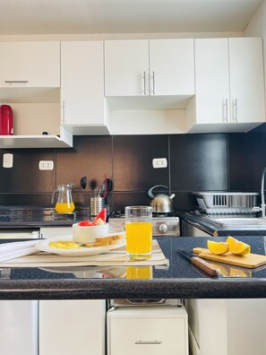 Studio, 1 lit double, coin cuisine