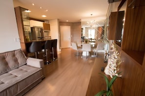 Apartment, Multiple Beds, Non Smoking | Living area | LCD TV - Residencial Florence (Gramado)